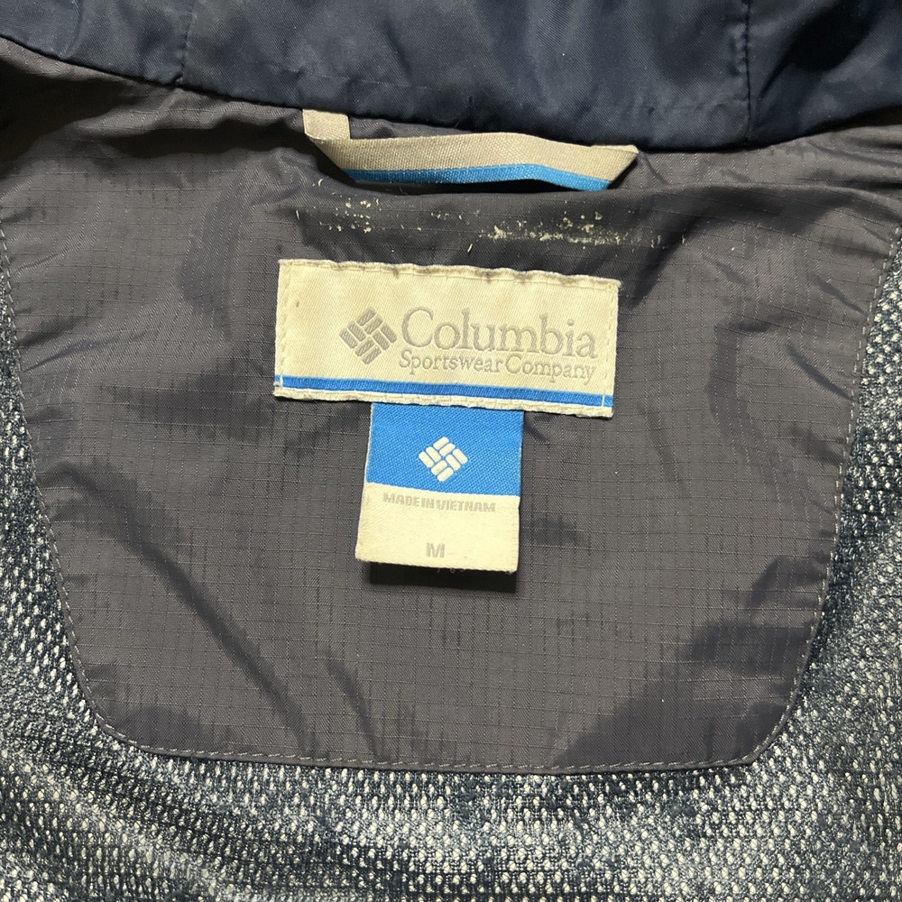 COLUMBIA Watertight Omni-Tech Waterproof Blue Hoodie Rain Jacket Womens M - Picture 9 of 11